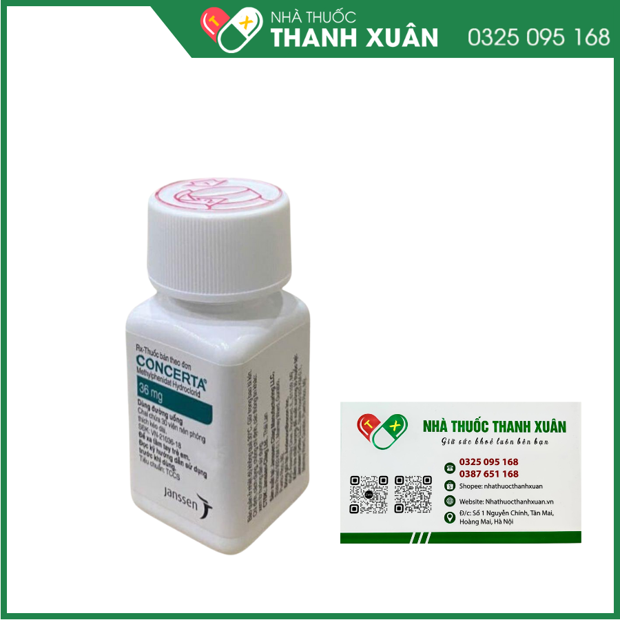 Concerta 36mg thuốc trị rối loạn tăng động giảm chú ý